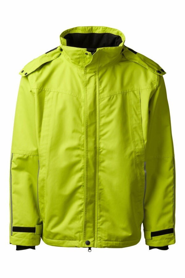99045-4 xplor care shell jacket unisex lime front