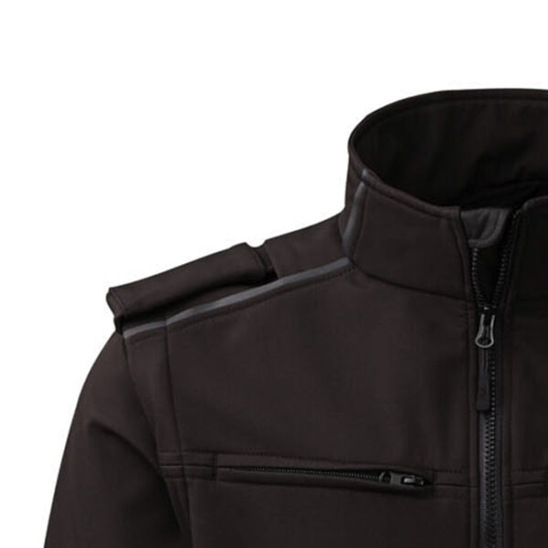 99055 xplor tech softshell jacket unisex black 9000 shoulder